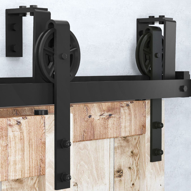 Homacer Ensemble de quincaillerie de porte de grange bypass et